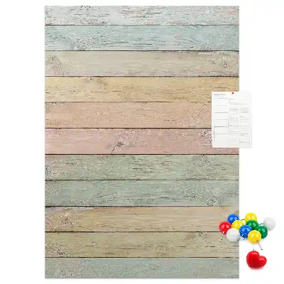 Kolorowa tablica korkowa w pastelowych odcieniach