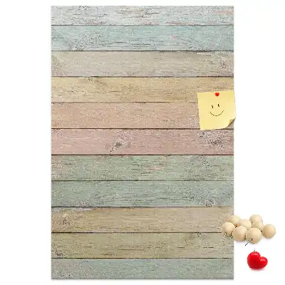 Kolorowa tablica korkowa w pastelowych odcieniach