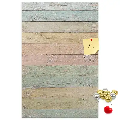 Kolorowa tablica korkowa w pastelowych odcieniach