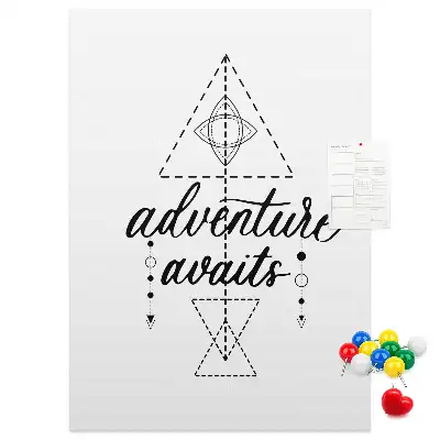 Kolorowa tablica korkowa Ruszaj w nieznane
