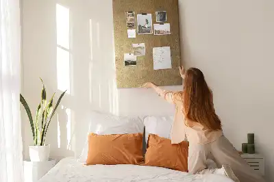 Ozdobna tablica korkowa z tkaniną