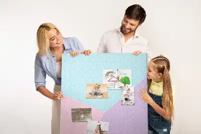Tablica korkowa z wzorem w pastelach