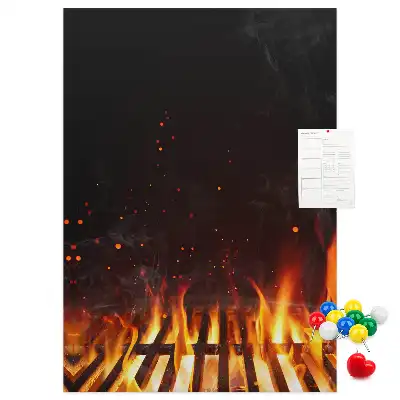 Tablica korkowa Grillowe płomienie