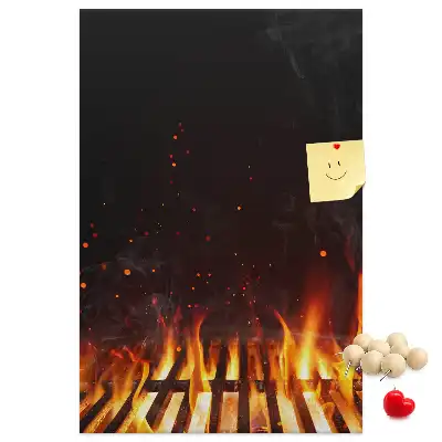 Tablica korkowa Grillowe płomienie