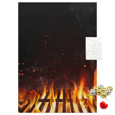 Tablica korkowa Grillowe płomienie