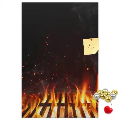 Tablica korkowa Grillowe płomienie