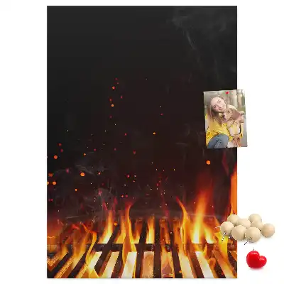 Tablica korkowa Grillowe płomienie