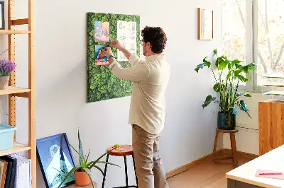 Tablica korkowa z nadrukiem leśna natura drzewa