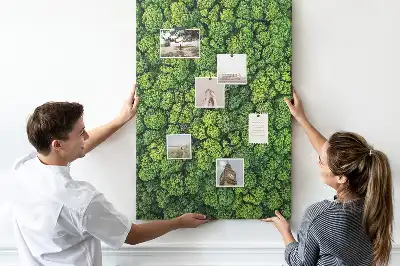 Tablica korkowa z nadrukiem leśna natura drzewa
