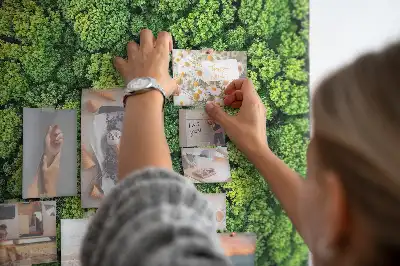 Tablica korkowa z nadrukiem leśna natura drzewa