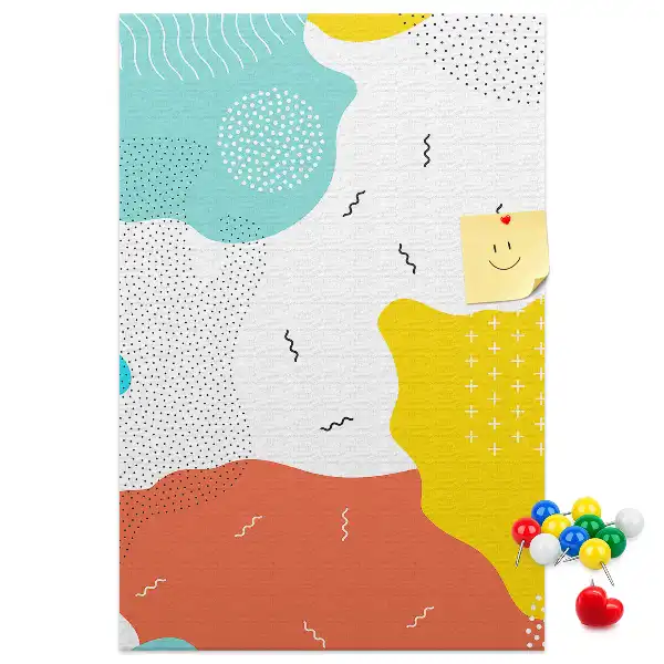 Tablica korkowa z abstrakcyjnym wzorem Doodle
