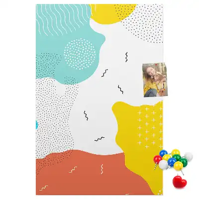 Tablica korkowa z abstrakcyjnym wzorem Doodle