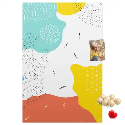 Tablica korkowa z abstrakcyjnym wzorem Doodle