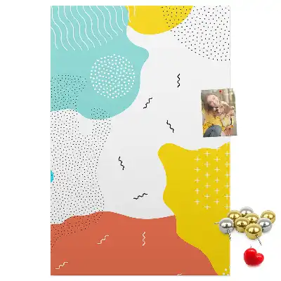 Tablica korkowa z abstrakcyjnym wzorem Doodle