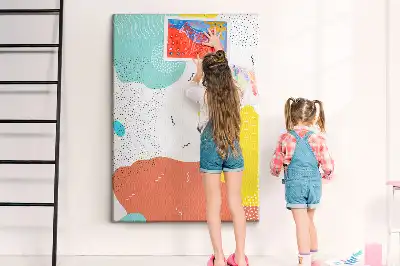 Tablica korkowa z abstrakcyjnym wzorem Doodle
