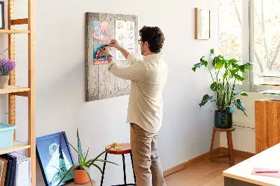 Tablica korkowa z motywem drewnianego parkietu