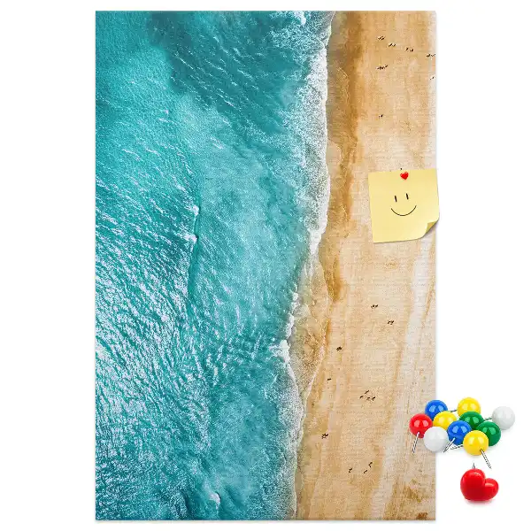 Kolorowa tablica korkowa Nadmorska plaża