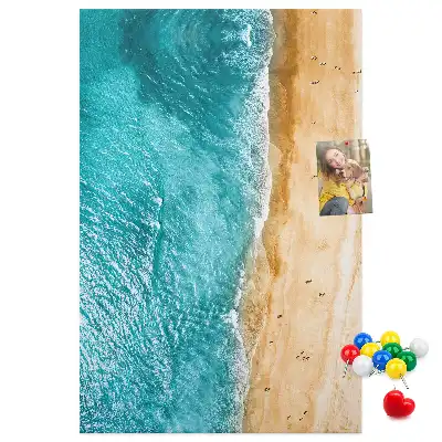 Kolorowa tablica korkowa Nadmorska plaża