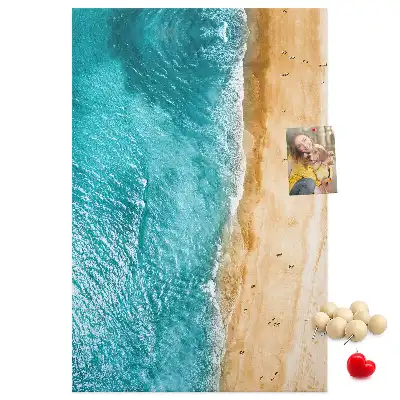 Kolorowa tablica korkowa Nadmorska plaża