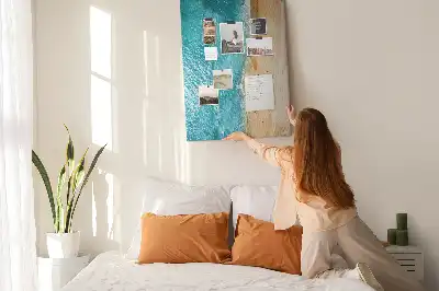Kolorowa tablica korkowa Nadmorska plaża
