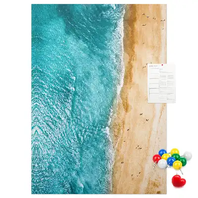 Kolorowa tablica korkowa Nadmorska plaża