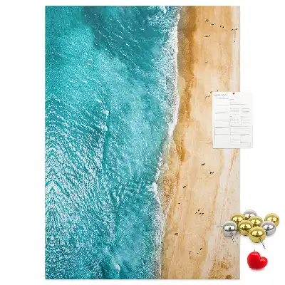 Kolorowa tablica korkowa Nadmorska plaża