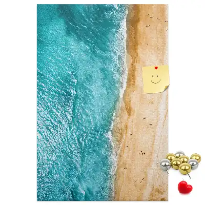 Kolorowa tablica korkowa Nadmorska plaża