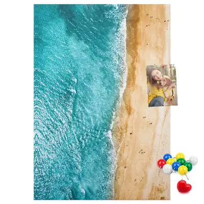 Kolorowa tablica korkowa Nadmorska plaża