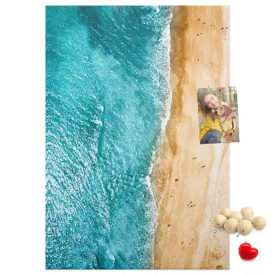 Kolorowa tablica korkowa Nadmorska plaża