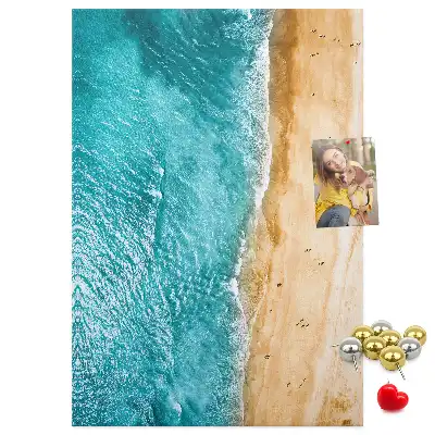 Kolorowa tablica korkowa Nadmorska plaża