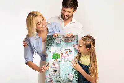 Kolorowa tablica korkowa Wakacyjna aranżacja
