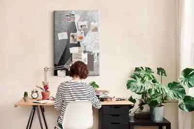 Tablica korkowa z motywem abstrakcyjnej geometrii
