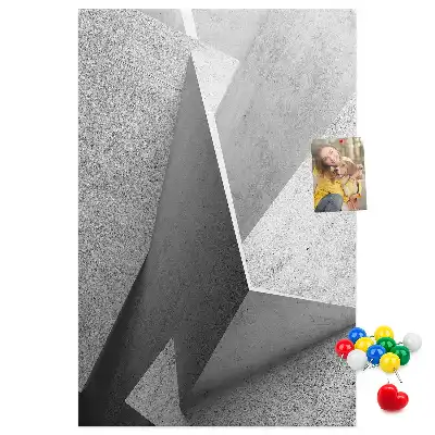 Tablica korkowa z motywem abstrakcyjnej geometrii