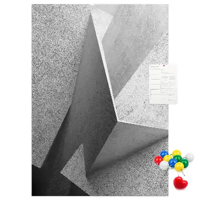 Tablica korkowa z motywem abstrakcyjnej geometrii