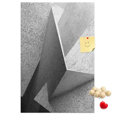 Tablica korkowa z motywem abstrakcyjnej geometrii