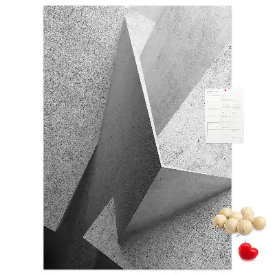 Tablica korkowa z motywem abstrakcyjnej geometrii
