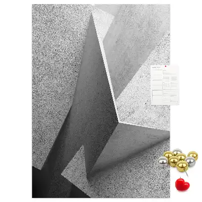 Tablica korkowa z motywem abstrakcyjnej geometrii