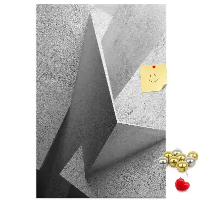 Tablica korkowa z motywem abstrakcyjnej geometrii