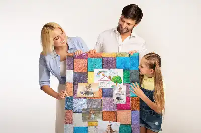Tablica korkowa Barwne drewniane klocki