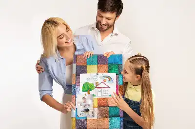 Tablica korkowa Barwne drewniane klocki