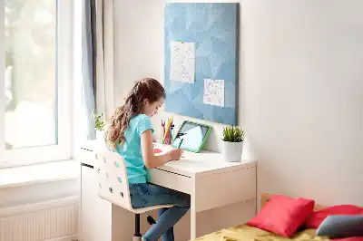 Tablica korkowa z motywem geometrycznym