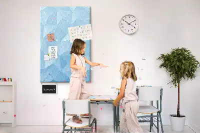 Tablica korkowa z motywem geometrycznym
