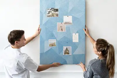 Tablica korkowa z motywem geometrycznym