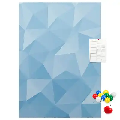 Tablica korkowa z motywem geometrycznym