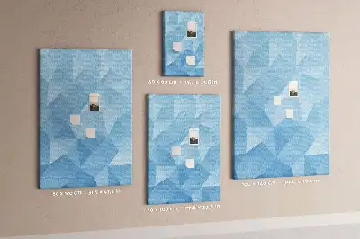 Tablica korkowa z motywem geometrycznym