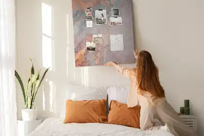 Tablica korkowa z wzorem marmuru