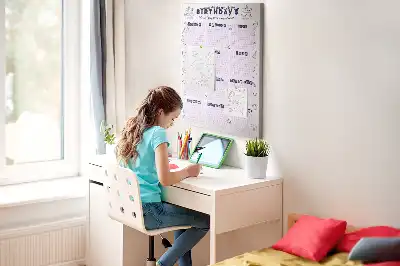 Tablica korkowa z planerem urodzinowym