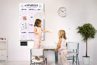 Tablica korkowa z planerem urodzinowym