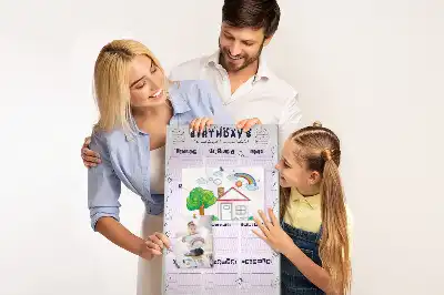 Tablica korkowa z planerem urodzinowym