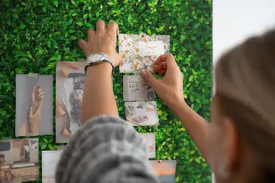 Kolorowa tablica korkowa Ogrodzenie w liściach